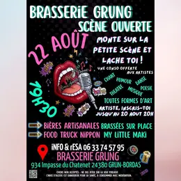 Scène ouverte brasserie Grung