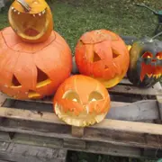 Sculpture de citrouille à la Cueillette de l'Aragnon (64)