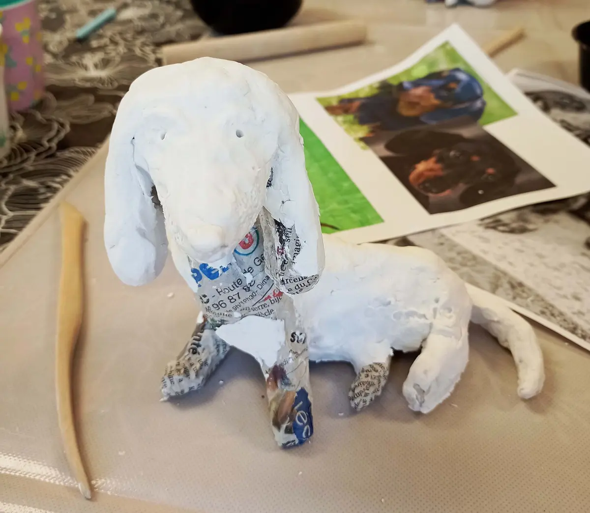 Sculpture en papier mâché