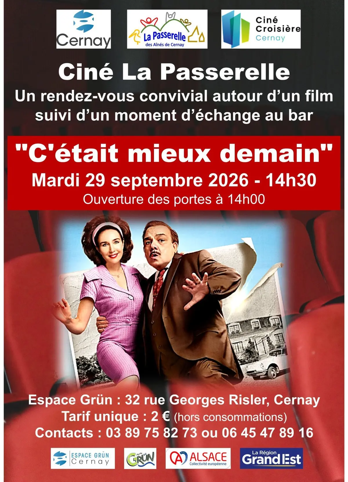 Séance de cinéma à Cernay avec La Passerelle des Aînés