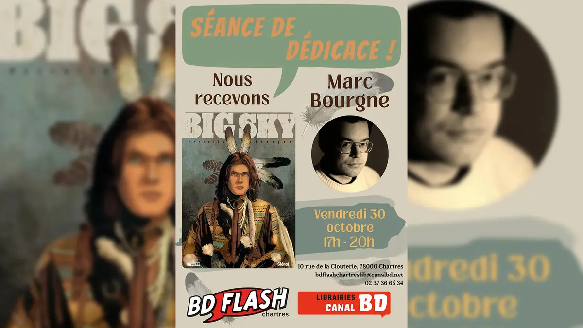 Séance de dédicace de Marc Bourgne pour Big Sky T.1