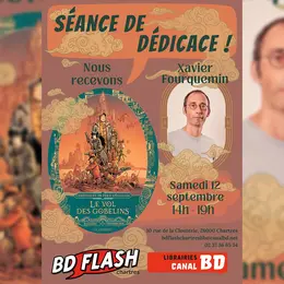 Séance de dédicace de Xavier Fourquemin pour Chroniques de Fer et d'Écailles