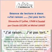 Séance de lecture à deux voix à Espédaillac