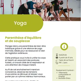 Séance de yoga - initiation ou perfectionnement