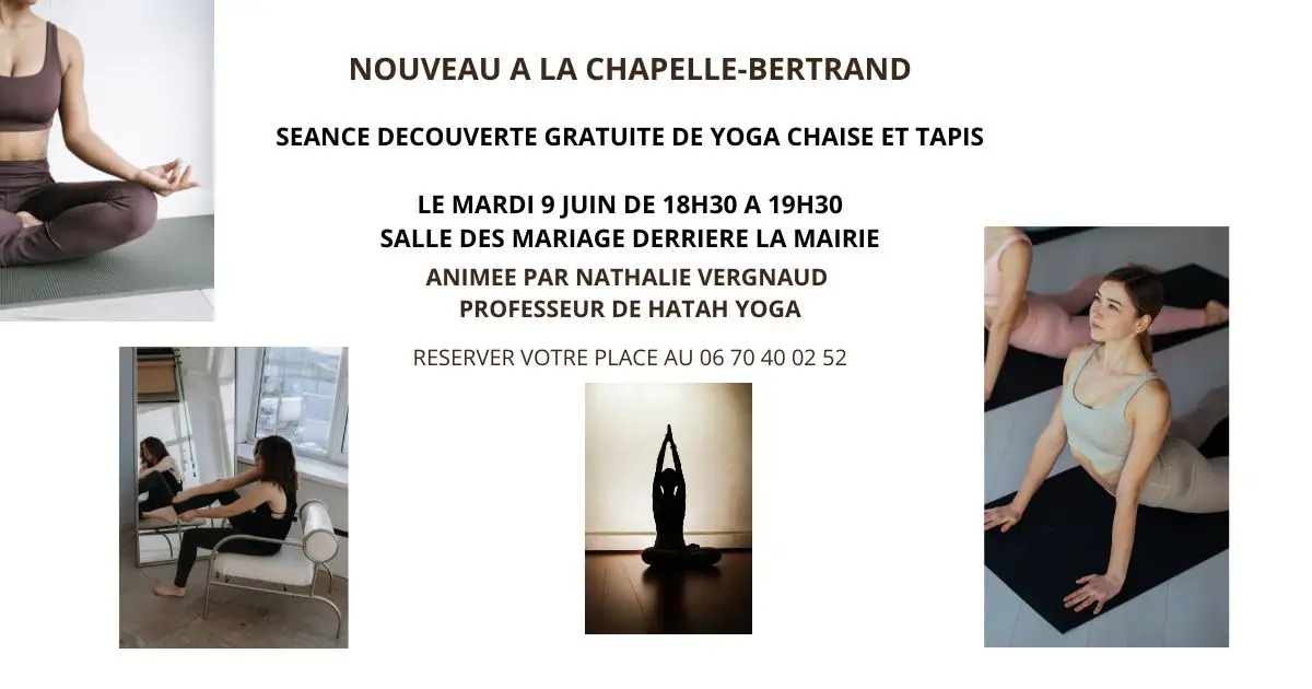Séance découverte de yoga chaise et tapis