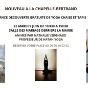 Séance découverte de yoga chaise et tapis