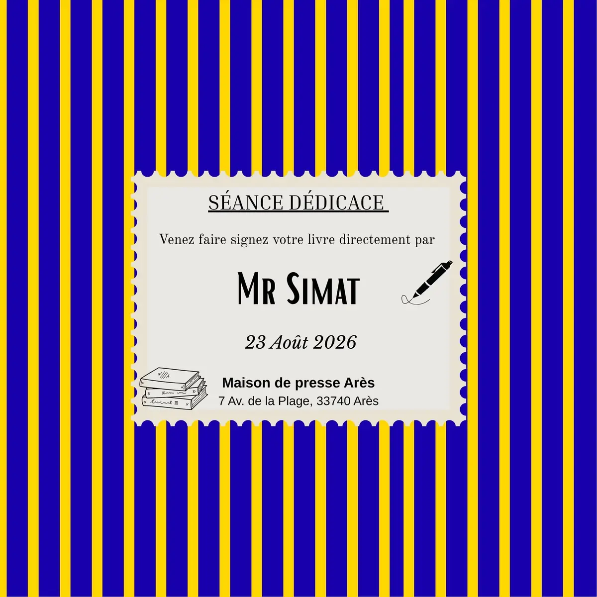 Séance signature par Mr Simat