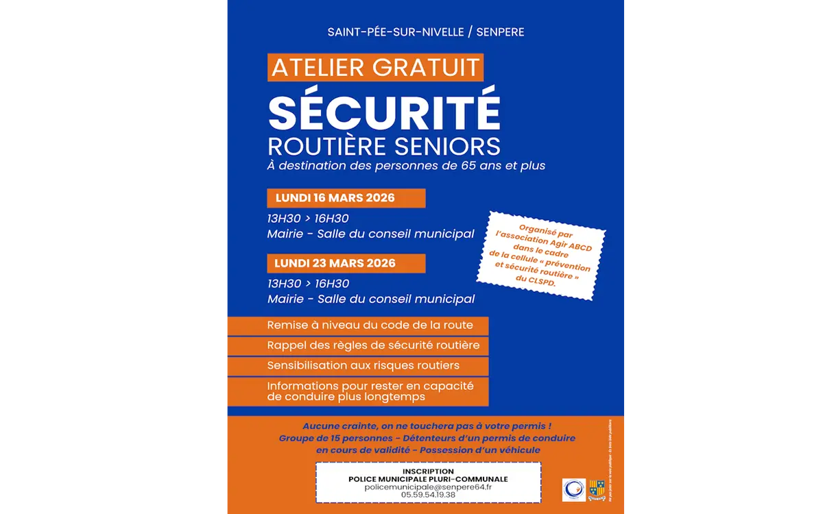 Sécurité routière seniors : Ateliers de sensibilisation