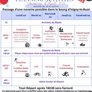 Semaine d'activités pour enfants de 8 à 13 ans