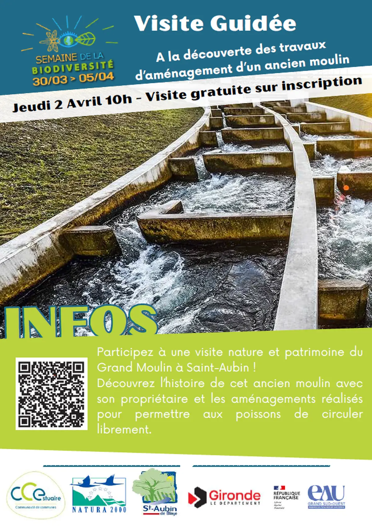 SEMAINE DE LA BIODIVERSITÉ - A la découverte des travaux d'aménagement d'un ancien moulin