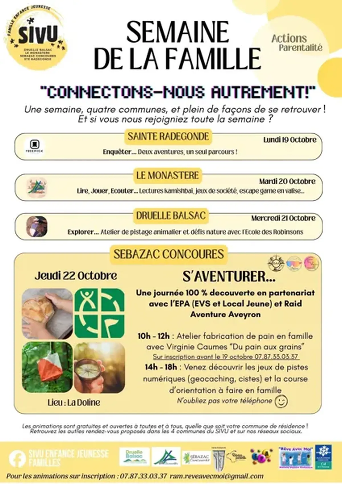 Semaine de la famille : Connectons-nous autrement ! à Sébazac Concourès