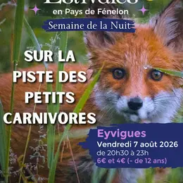 SEMAINE DE LA NUIT : Sur la piste des petits carnivores à Salignac-Eyvigues