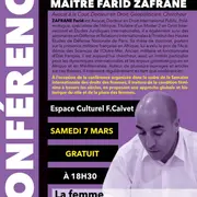Semaine Des Droits Des Femmes - Conférence Par Maître Farid Zafrane