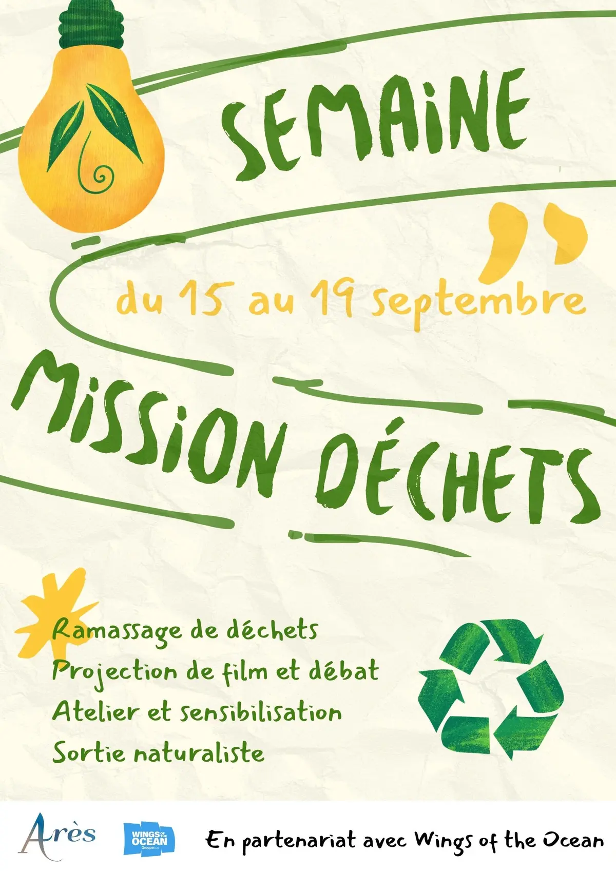 Semaine mission déchets - Atelier de sensibilisation : les mégots de cigarette