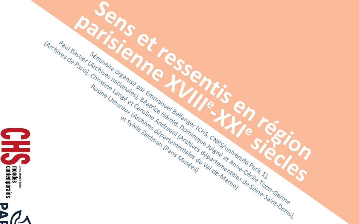 Sens et ressentis en région parisienne XVIIIe-XXIe siècles