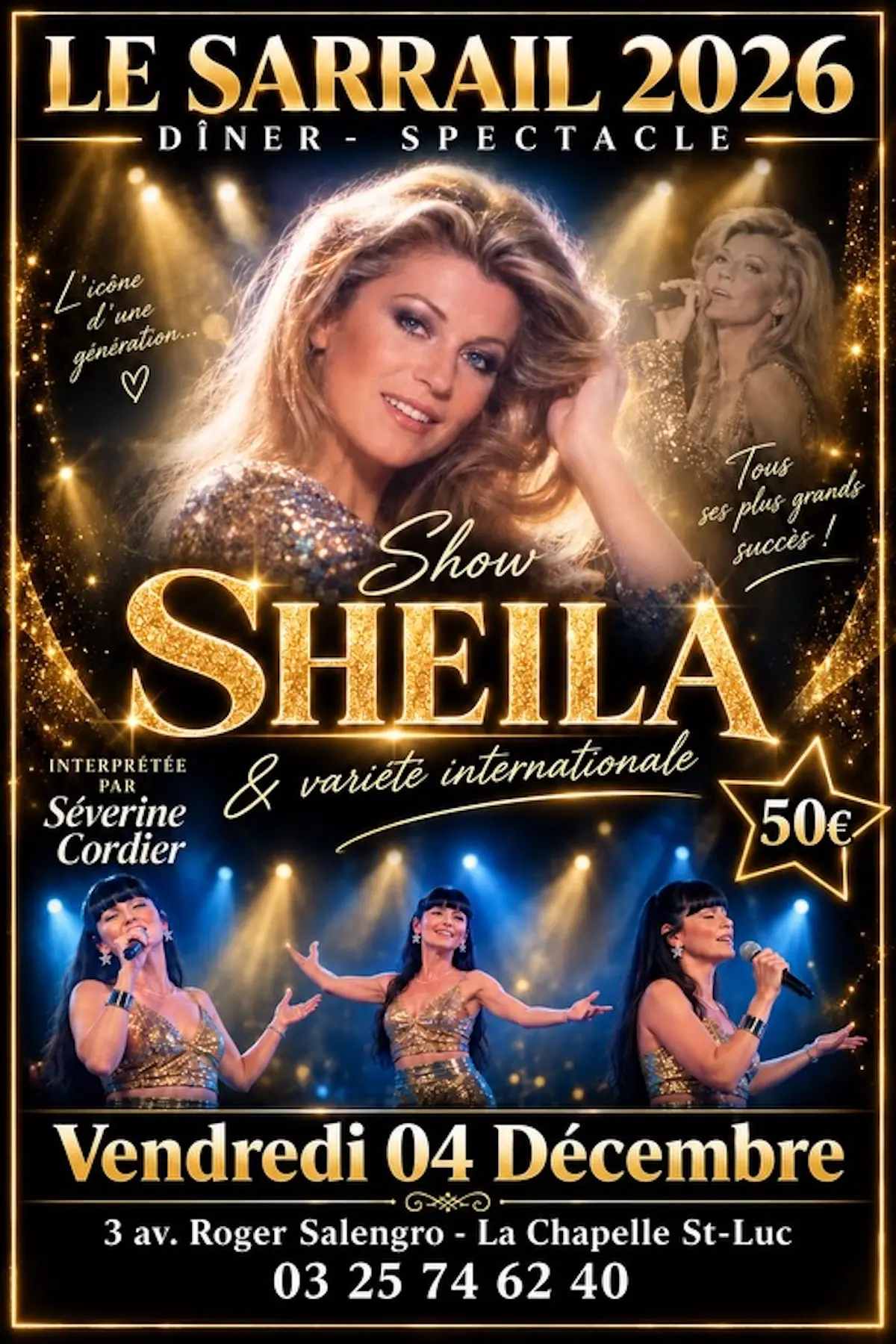 Show Sheila &amp; variété internationale interprété par Séverine Cordier