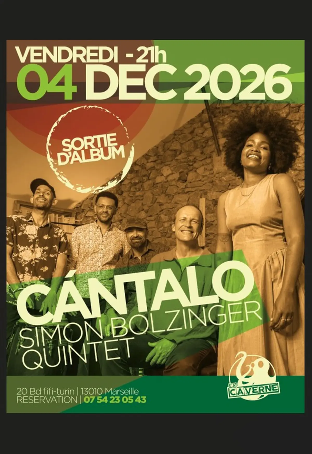 Simon Bolzinger quintet « Cántalo »