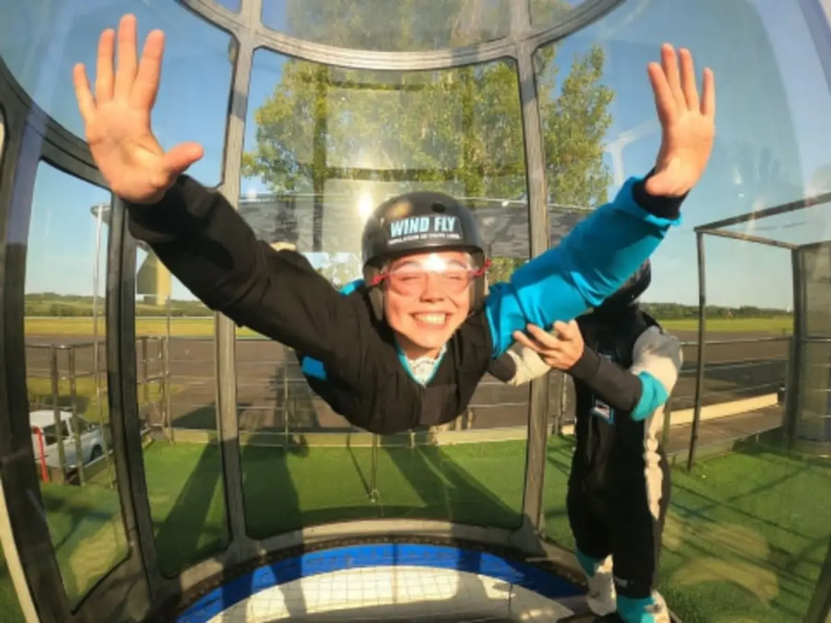 Simulateur de chute libre en soufflerie à Charmeil (03)