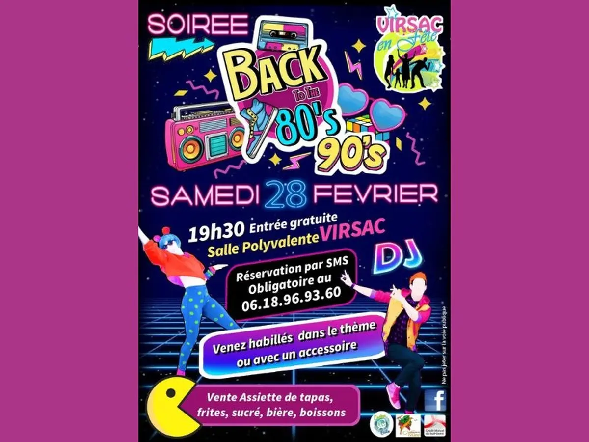 Soirée 80’s et 90’s à Virsac