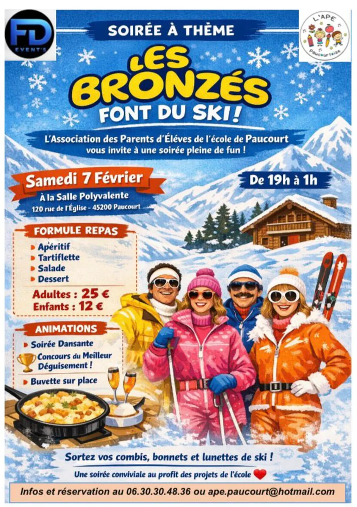 Soirée à thème Les bronzés font du ski