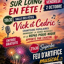 Soirée animée et feu d'artifice musical
