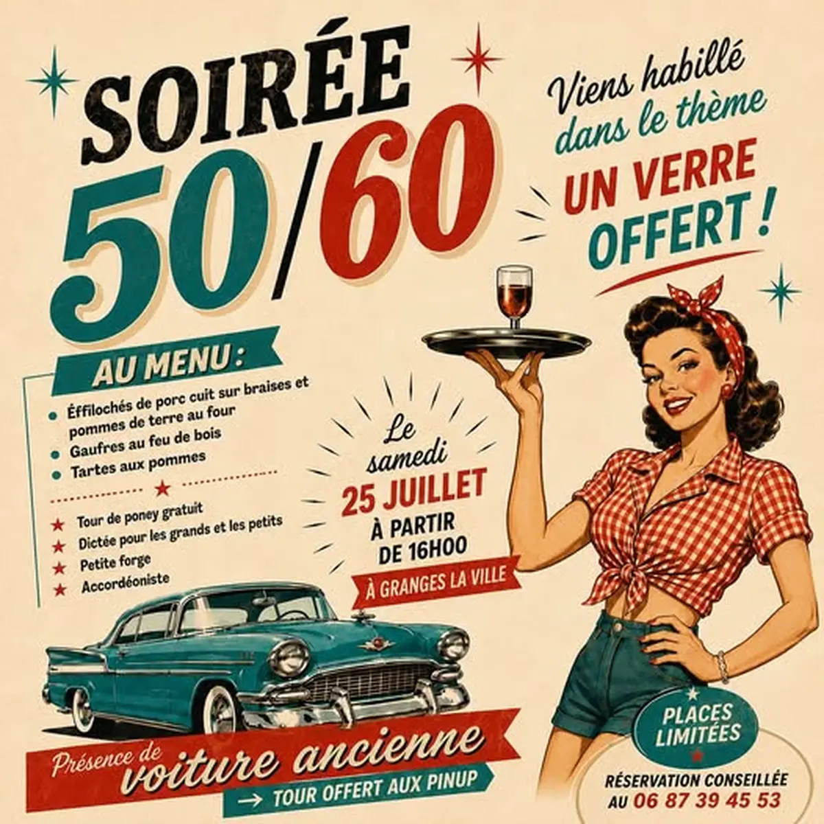 Soirée année 50/60