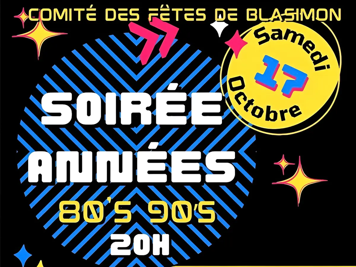 Soirée années 1980-90 et repas