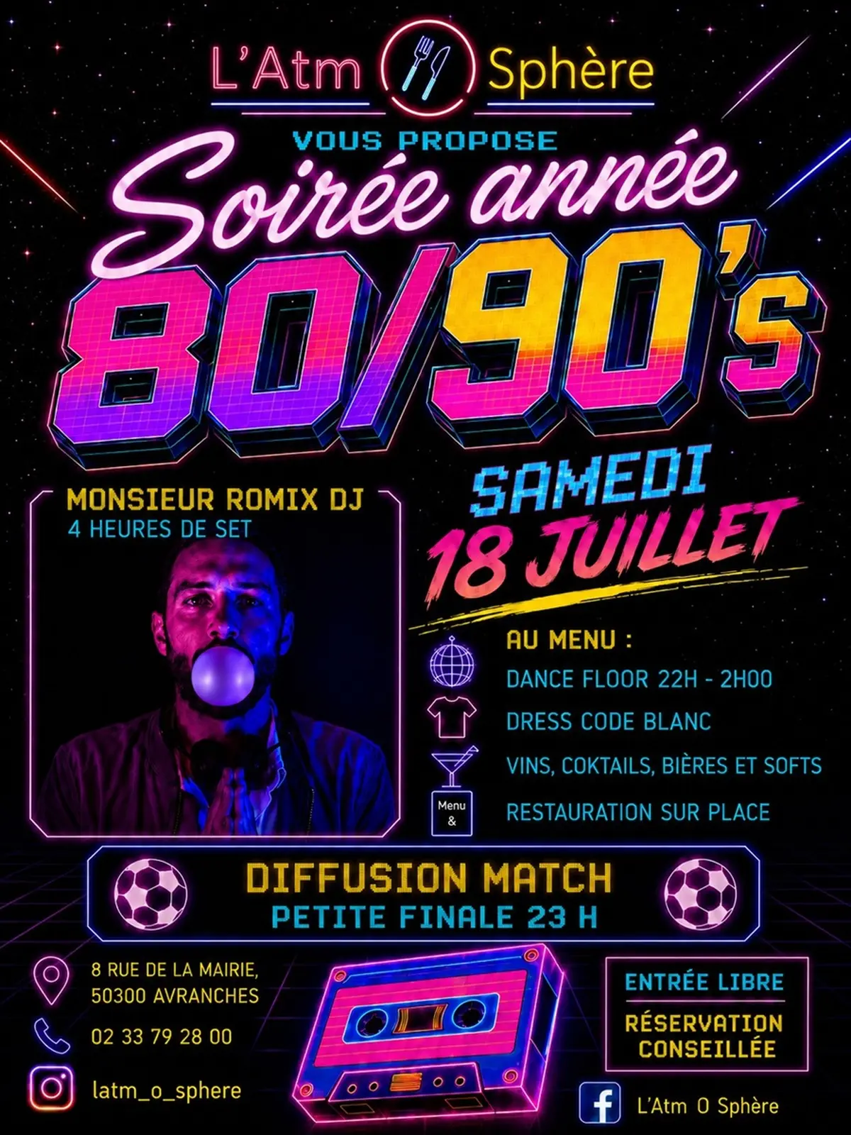 Soirée années 80/90