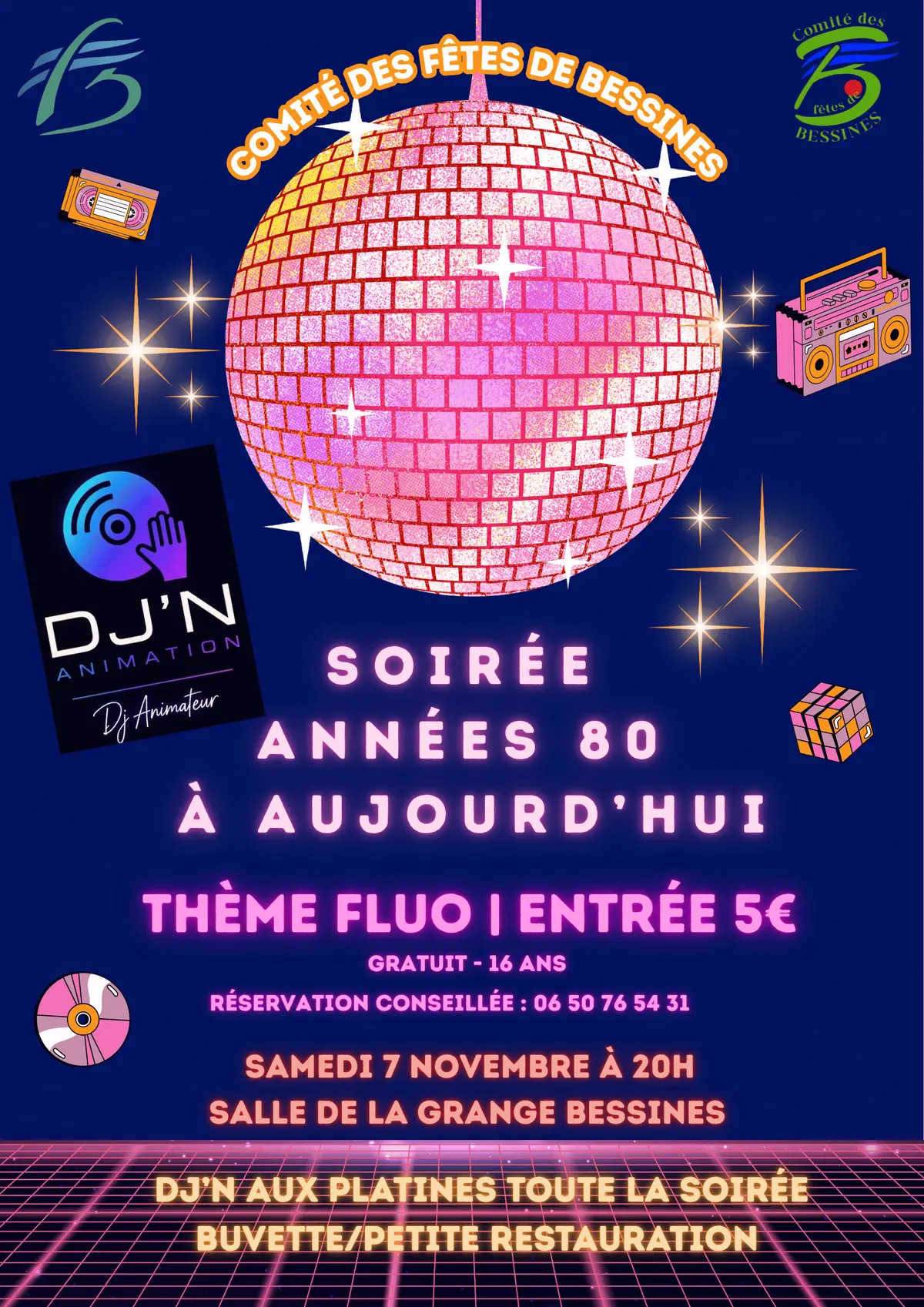 Soirée Années 80 à nos jours avec DJ'N à Bessines