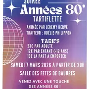 Soirée années 80 tartiflette