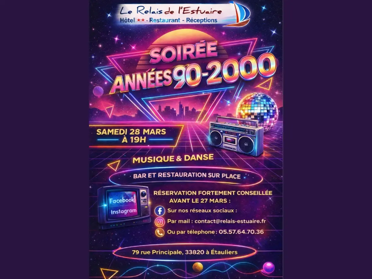 Soirée Années 90 / 2000 au Relais de l'Estuaire