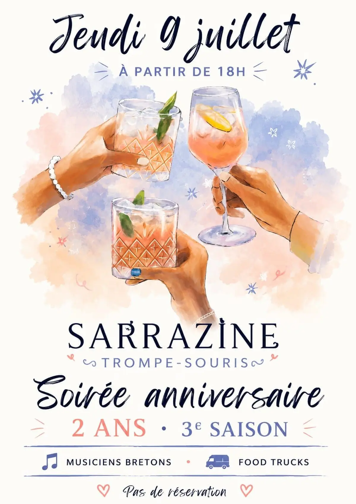 Soirée anniversaire - 2 ans crêperie Sarrazine