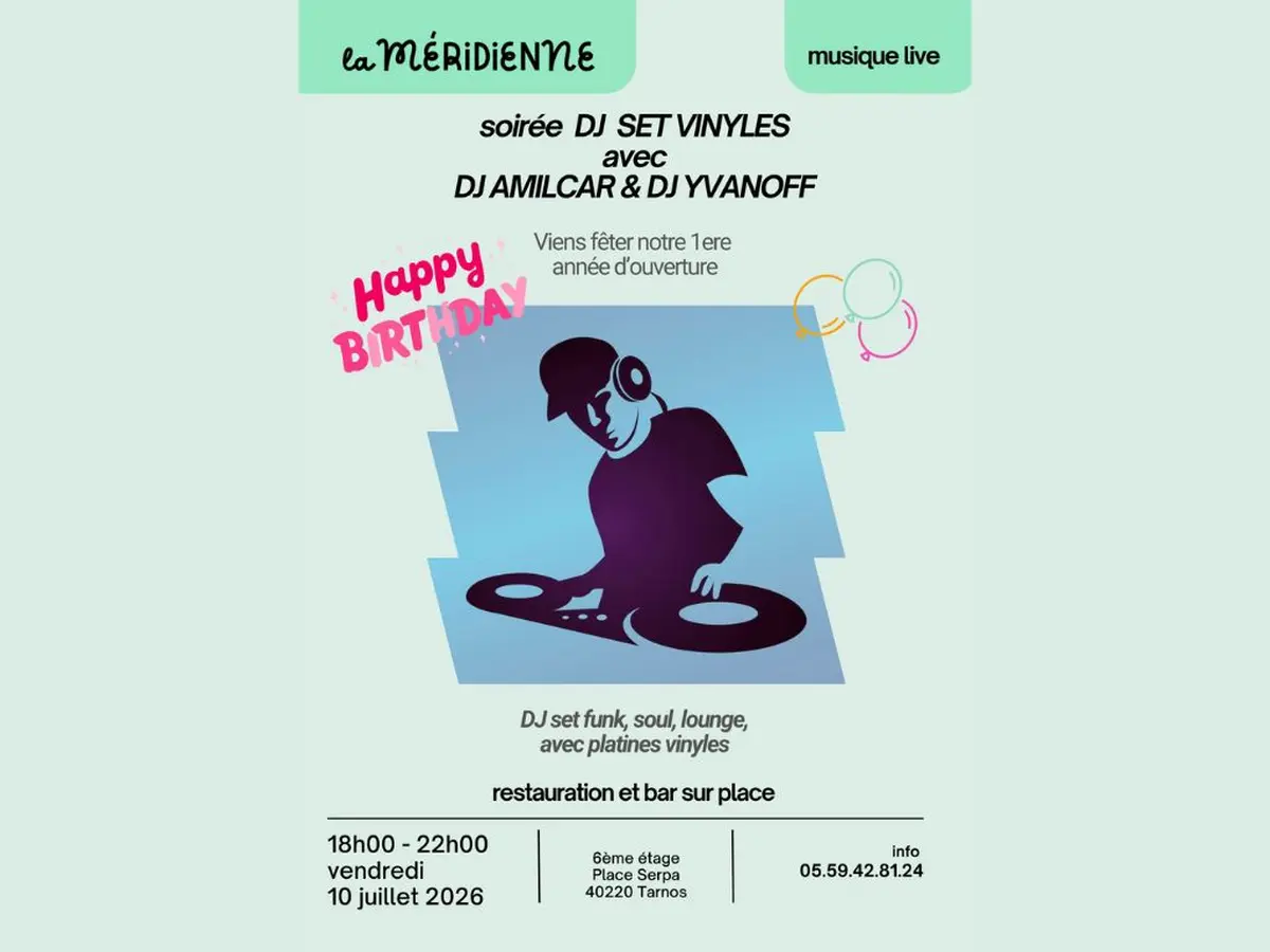 Soirée anniversaire DJ set vinyles