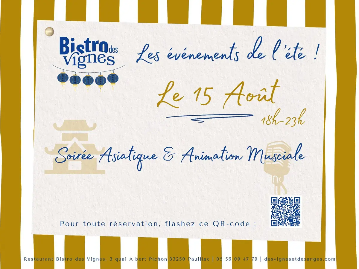 Soirée asiatique au Bistro des Vignes