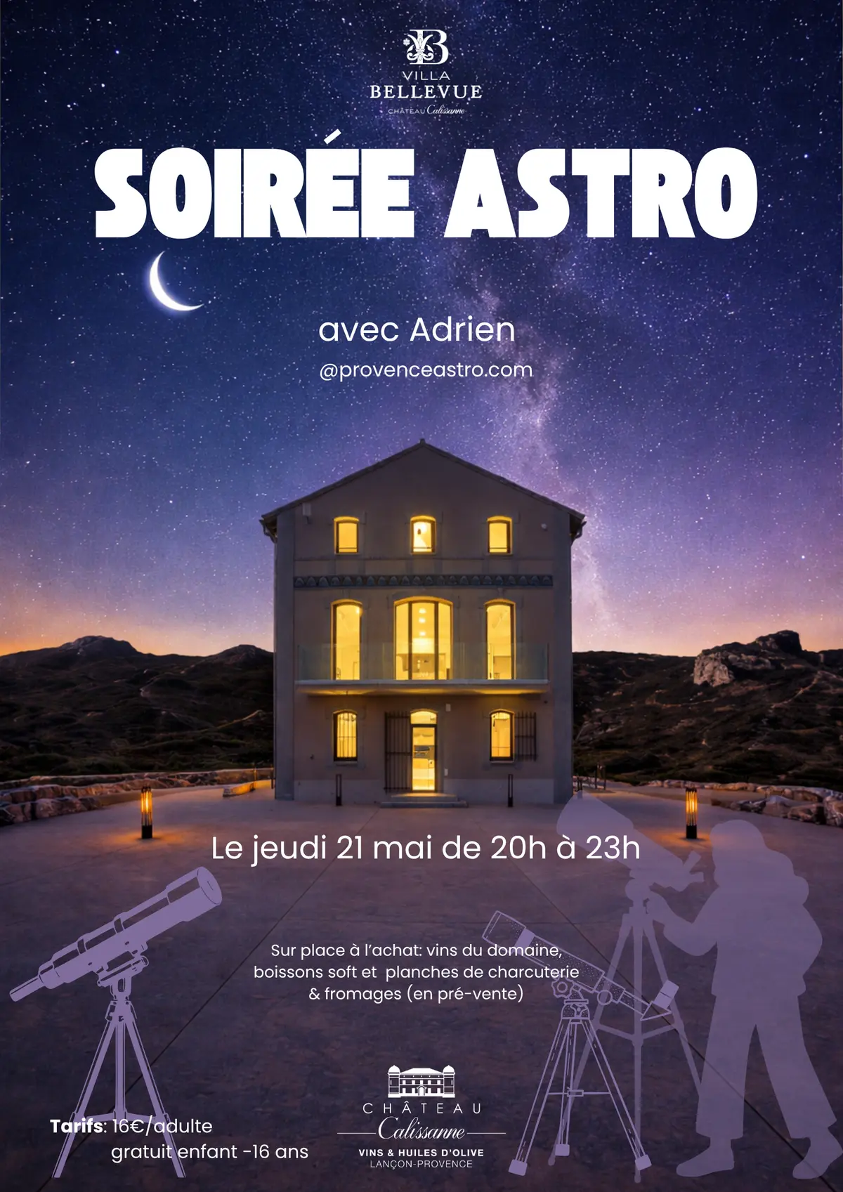 Soirée astronomie à la Villa Bellevue
