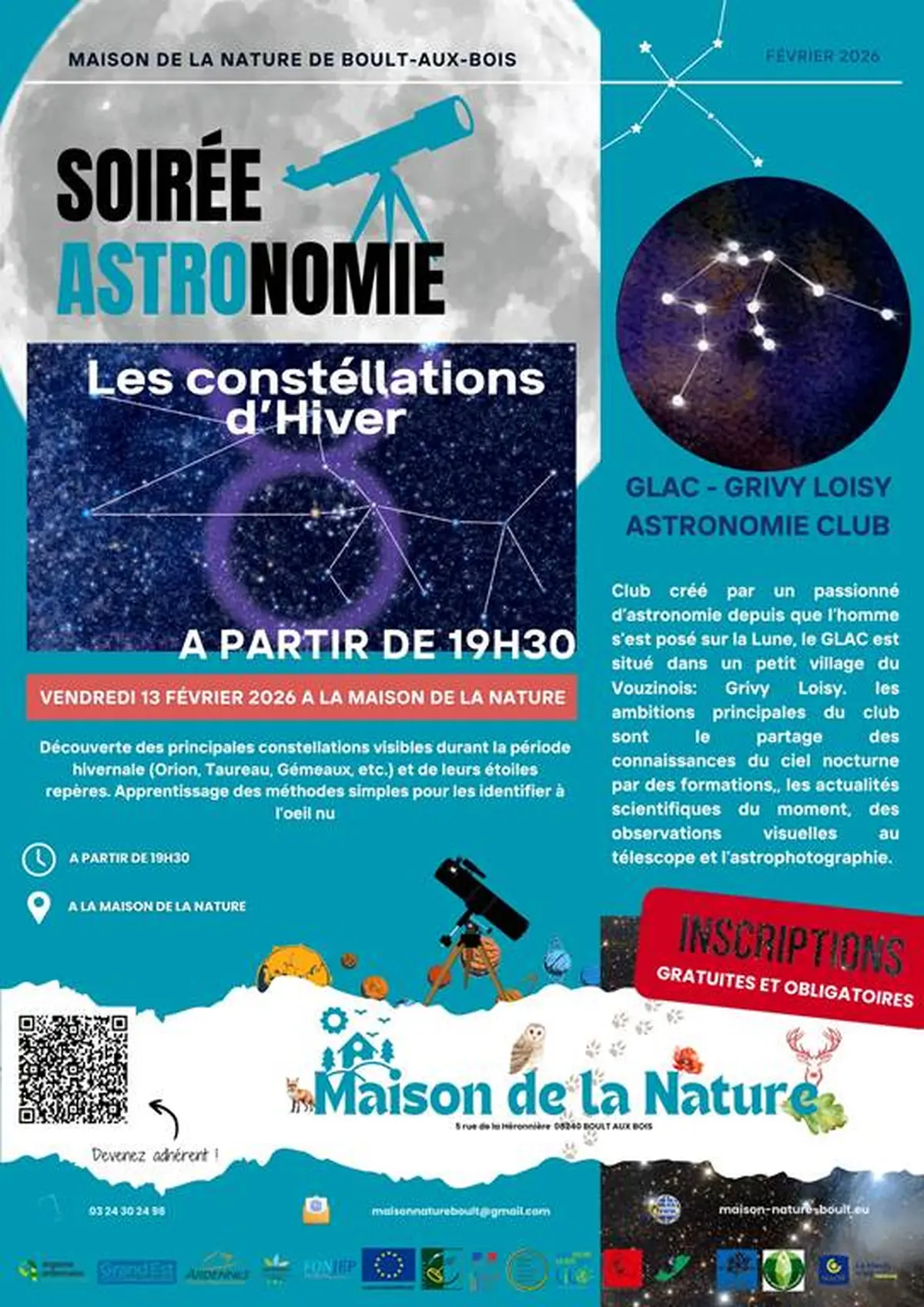 Soirée astronomie : Les constellations d'hiver