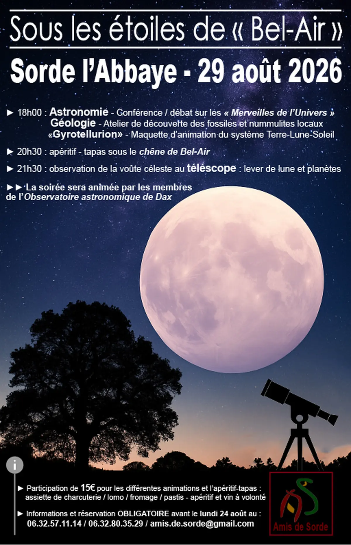 Soirée astronomie: Sous les étoiles de Bel-Air
