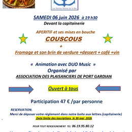 Soirée avec l’association des plaisanciers à Port Gardian