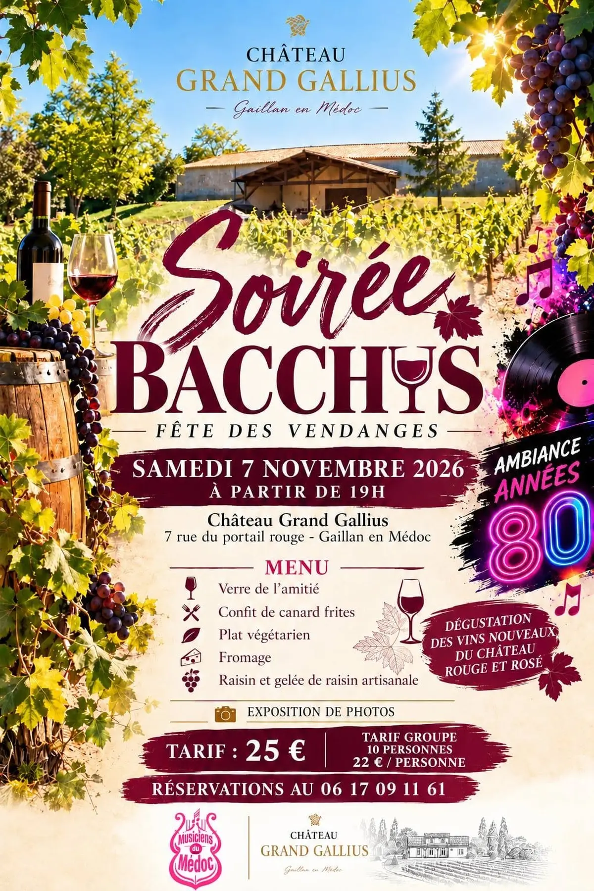 Soirée Bacchus au Château Grand Gallius