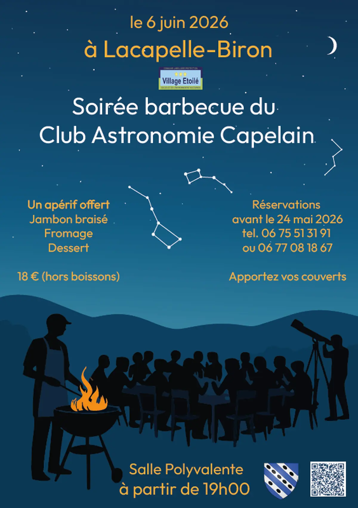 Soirée barbecue du club d'astronomie capelain
