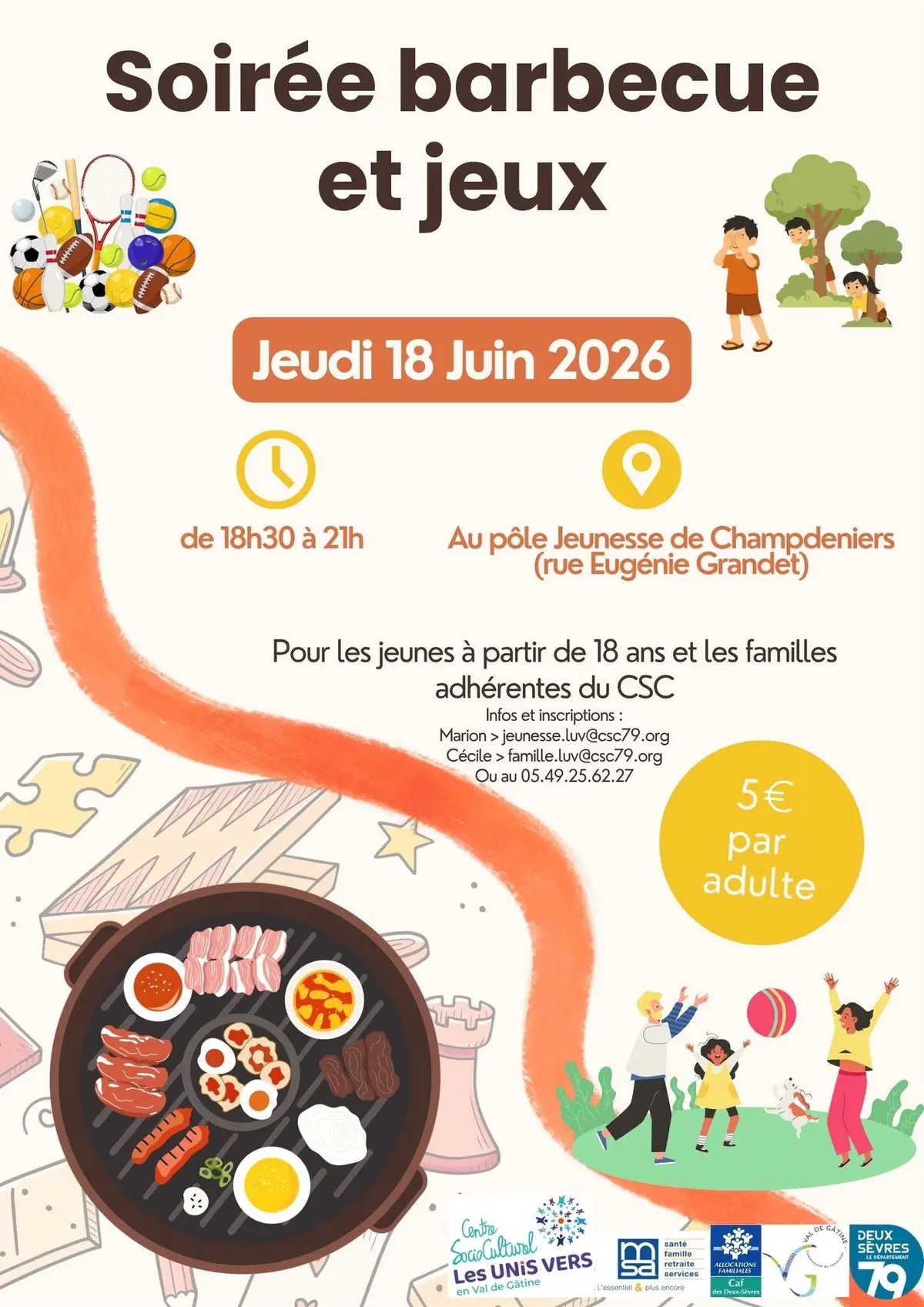 Soirée barbecue et jeux