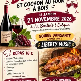 Soirée beaujolais et cochon au feu de bois à La Bastide l'Evêque