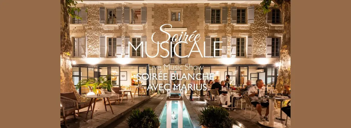 Soirée blanche à l'hôtel-restaurant 5* Le Saint-Rémy à Saint-Rémy-de-Provence