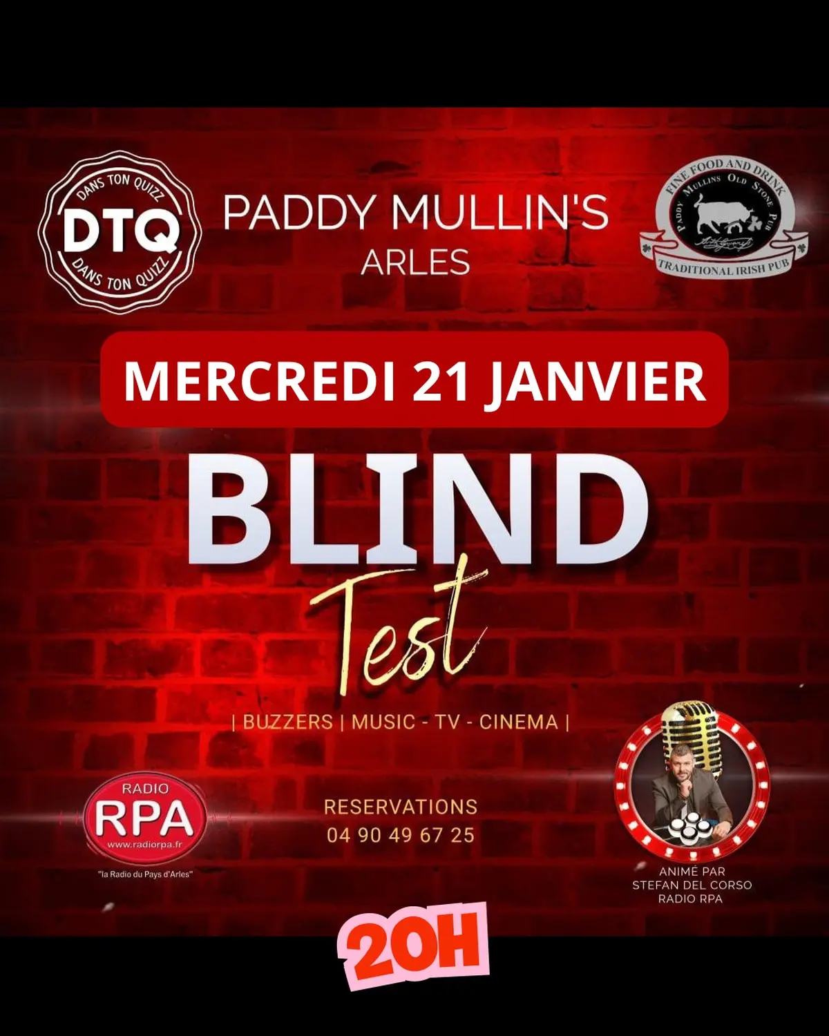 Soirée Blind Test animé par Stefan Del Corso