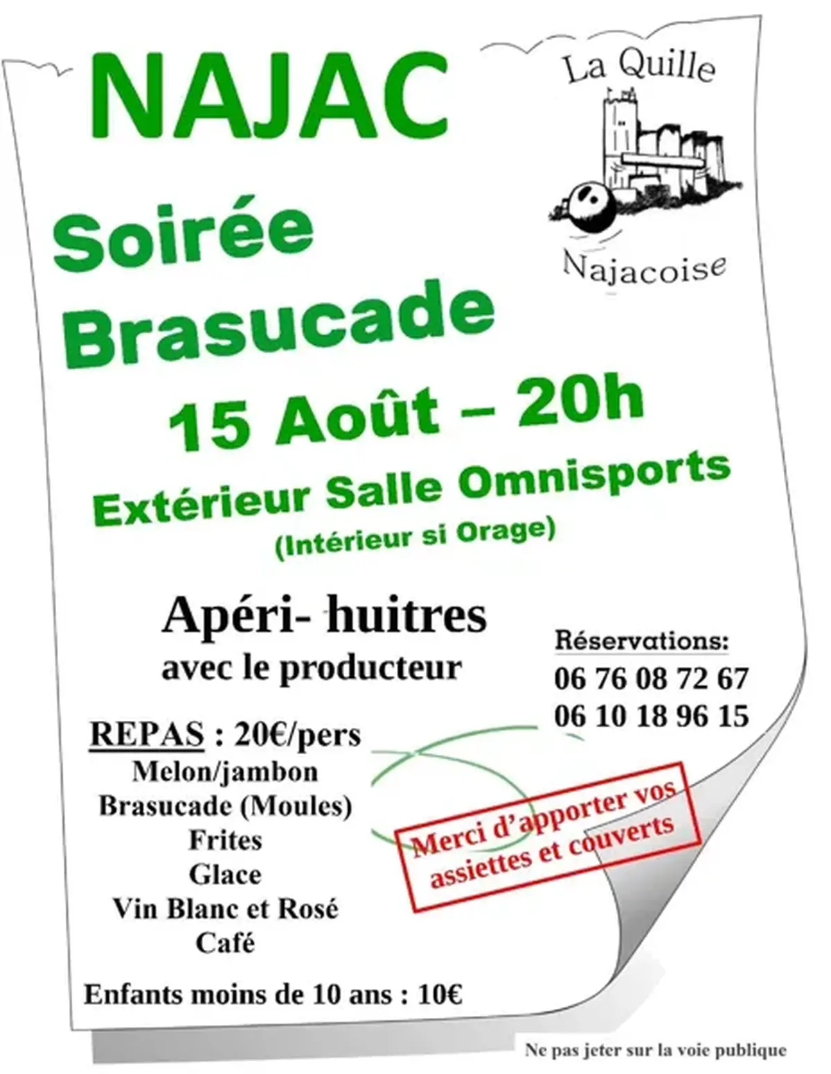 Soirée brasucade à Najac !