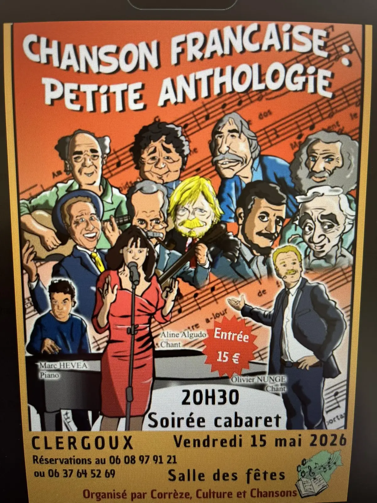 Soirée cabaret : Chanson française : Petite anthologie