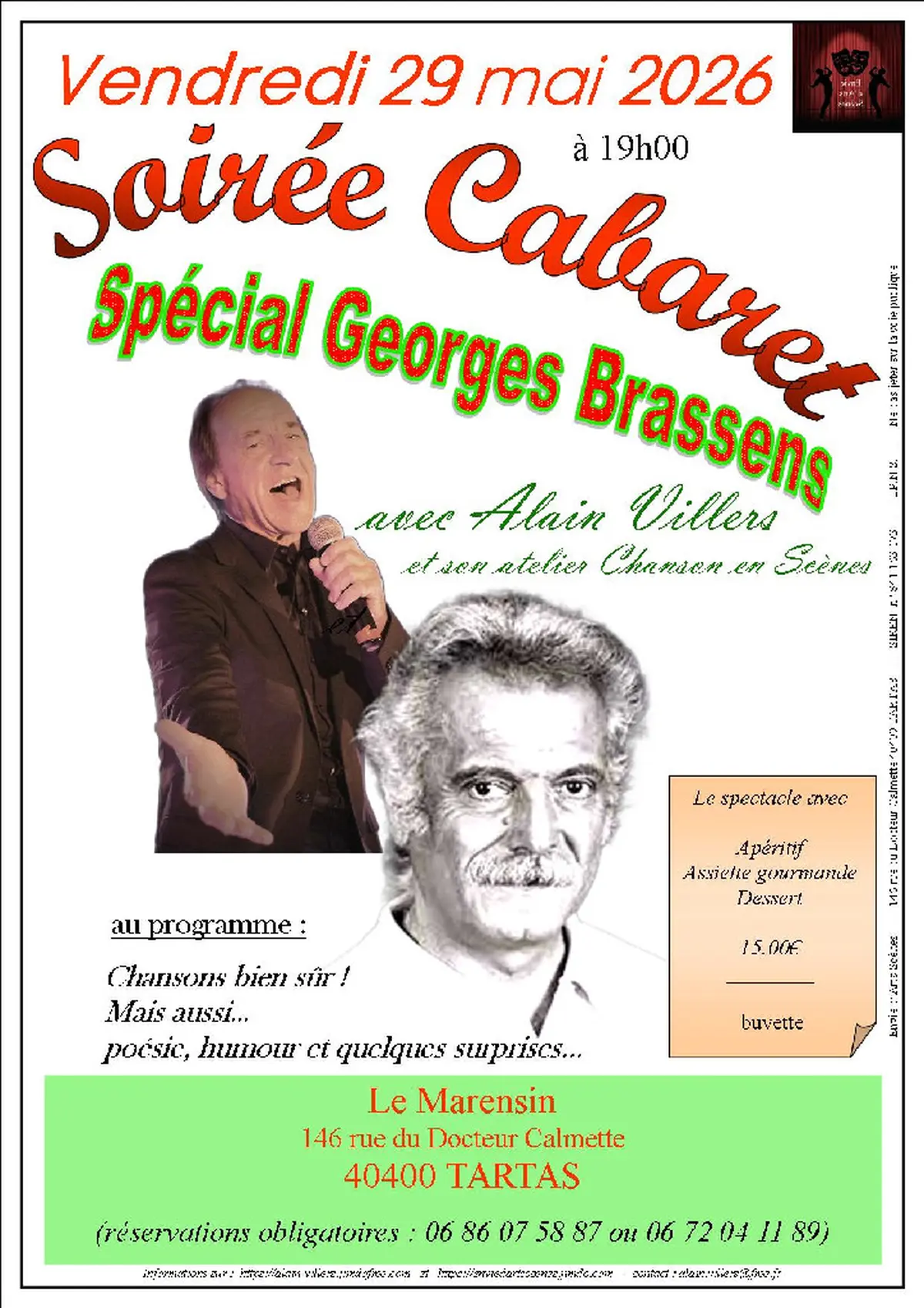 Soirée Cabaret spéciale Georges Brassens