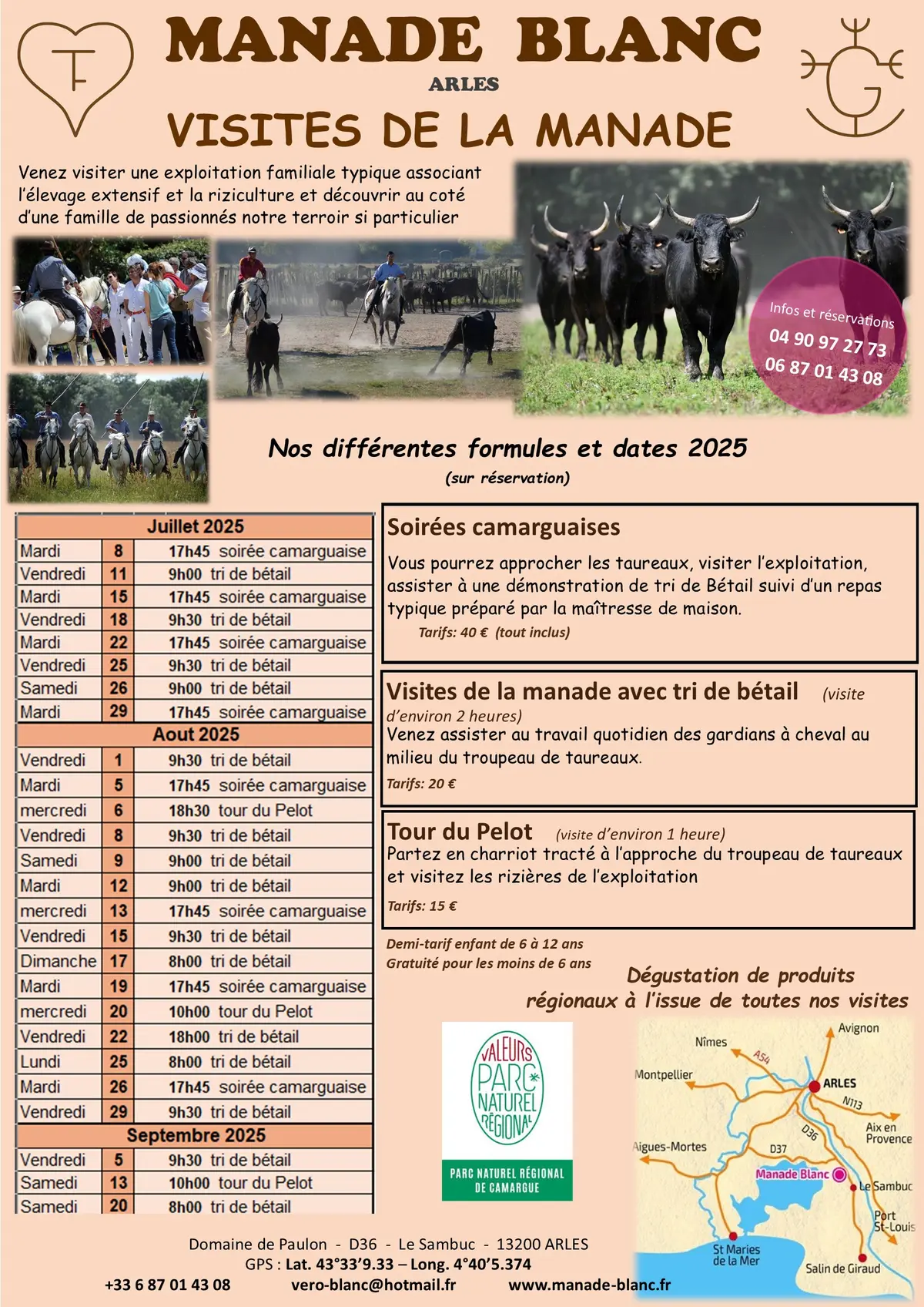 Soirée Camarguaise à la manade Blanc