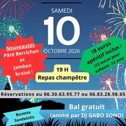 Soirée champêtre et feu d'artifice