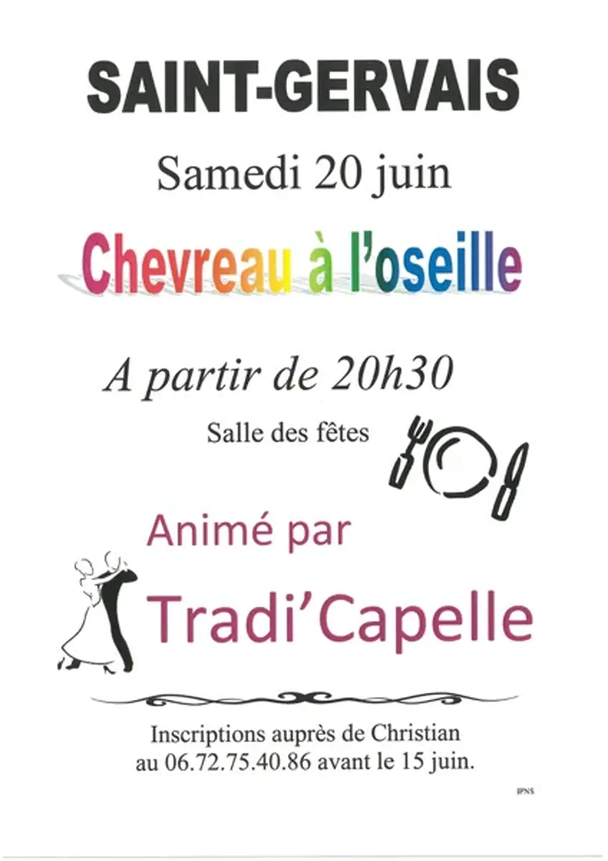 Soirée Chevreau à l'oseille à St-Gervais